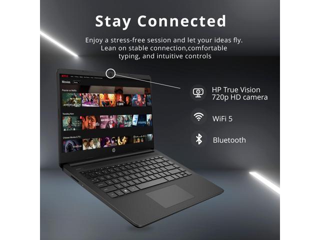 HP Premium 14' Stream HD Laptop, Intel Celeron N4120 CPU, 4GB RAM, 64GB eMMC, Webcam, UHD Graphics, Bluetooth, WiFi, HDMI, 1 Year Office 365, Win...