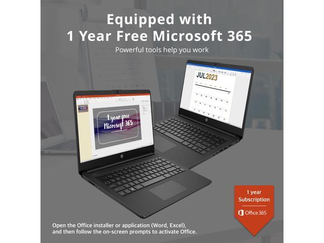 HP Premium 14' Stream HD Laptop, Intel Celeron N4120 CPU, 16GB RAM, 64GB eMMC, Webcam, UHD Graphics, Bluetooth, WiFi, HDMI, 1 Year Office 365, Win...