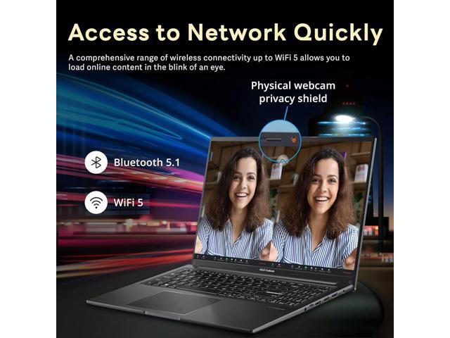 ASUS Vivobook 16' FHD WUXGA Laptop, Intel i7-1255U, 16GB RAM, 1.28TB Storage(1TB SSD+288GB Docking Station Set), Intel Iris Xe Graphics, Numeric...