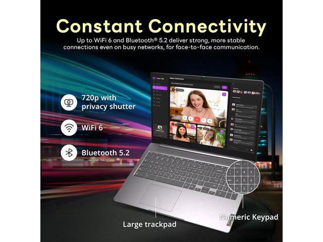 Lenovo IdeaPad 3 15.6' FHD Anti-Glare Laptop, Intel Celeron N4500, 4GB LPDDR4 RAM, 352GB Storage (64GB SSD + 288GB Docking Station Set), HD Camera,...