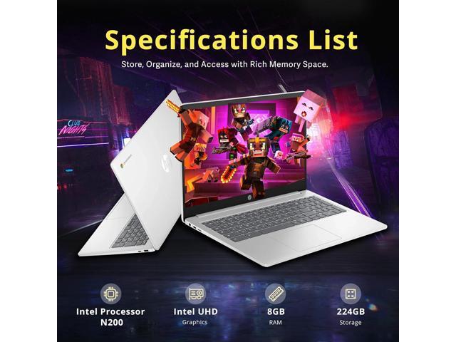 HP 15.6' HD Anti-Glare Chromebook Laptop, Intel Pentium N200, 8GB LPDDR5, 224GB Storage (64GB eMMC+160GB Docking Station Set), Intel UHD Graphics,...