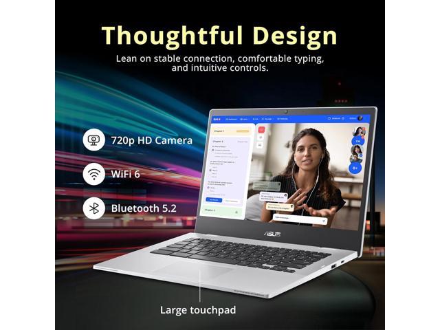 ASUS Chromebook CX1 14' FHD Anti-Glare Laptop, Intel Celeron N4500, 4GB RAM, 224GB Storage (64GB eMMC+160GB Docking Station Set), Intel UHD...