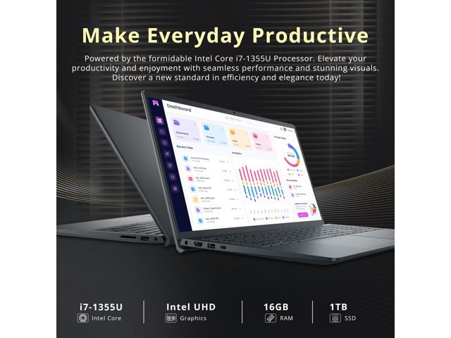Dell Inspiron 3530 15.6' FHD Touchscreen Laptop, Intel i7-1355U, 16GB RAM, 1TB PCIe SSD, Intel UHD Graphics, Numeric Keypad, Wi-Fi 6, HD Webcam,...