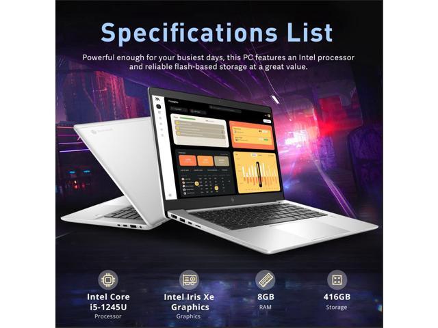 HP Elite c640 14' FHD IPS Anti-Glare Chromebook Laptop, Intel i5-1245U, 8GB LPDDR4X, 416GB Storage(256GB SSD+160GB Docking Station), Intel Iris Xe...