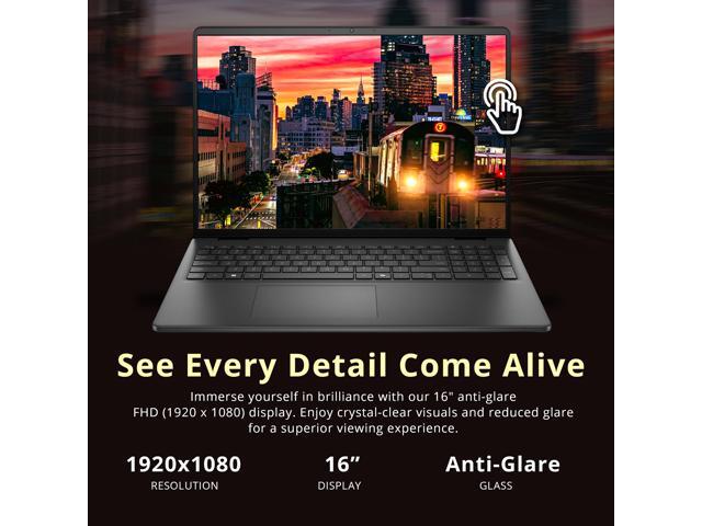 Dell 16 16'' FHD+ Touchscreen Laptop, AMD Ryzen 7 250, 64GB RAM, 5TB Storage(4TB SSD+1TB Docking Station Set), AMD Radeon Graphics, Backlit...