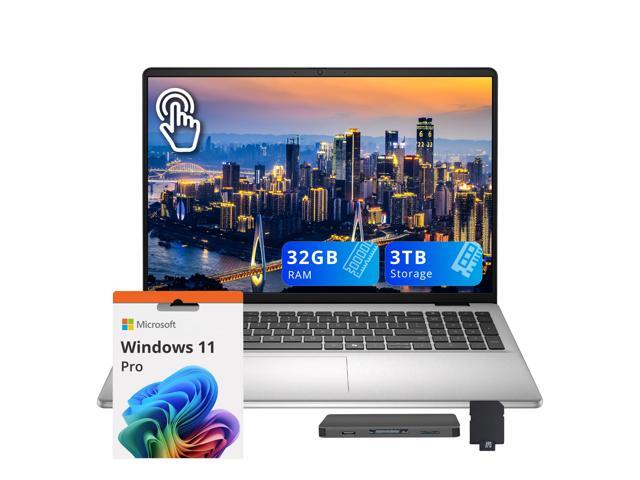 Dell Inspiron 16'' FHD+ Touchscreen Laptop, Intel Core 5 120U, 32GB RAM, 3TB Storage(2TB SSD+1TB Docking Station Set), Intel Graphics, Backlit...
