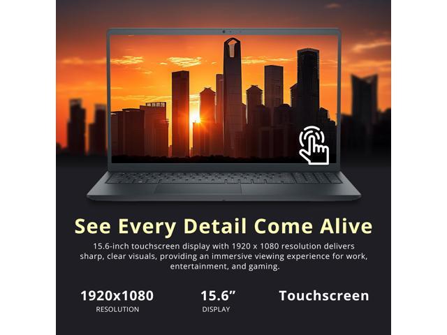 Dell 15.6'' FHD Touchscreen Laptop, Intel Core i5 1334U, 8GB RAM, 1.5TB Storage(512GB SSD + 1TB Docking Station Set), Intel UHD Graphics, Numeric...