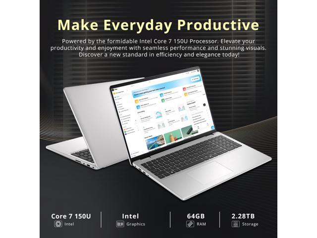 Dell 16'' Full HD+ IPS Touchscreen Laptop, Intel Core i7 150U, 64GB RAM, 2.28TB Storage(2TB SSD + 288GB Docking Station Set), Intel Graphics,...