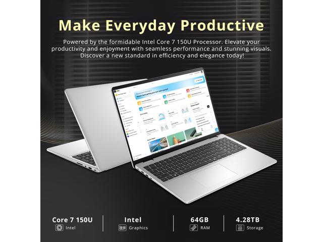 Dell 16'' Full HD+ IPS Touchscreen Laptop, Intel Core i7 150U, 64GB RAM, 4.28TB Storage(4TB SSD + 288GB Docking Station Set), Intel Graphics,...