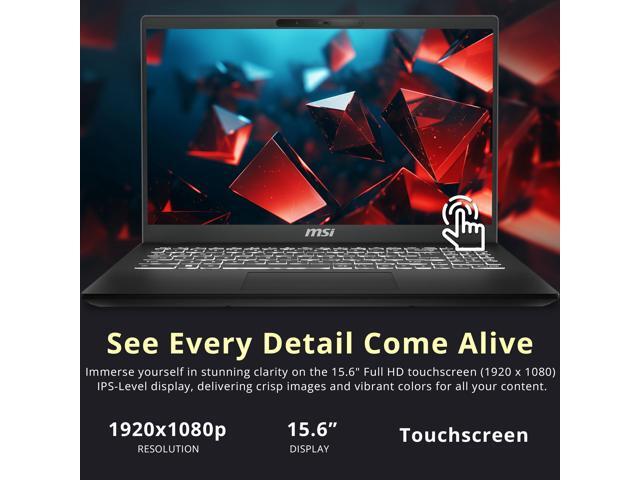 MSI Modern 15 15.6' FHD Touchscreen Laptop, Intel Core 9 270H, 64GB RAM, 3TB Storage (2TB SSD+1TB Docking Station Set), Intel Graphics, Backlit...