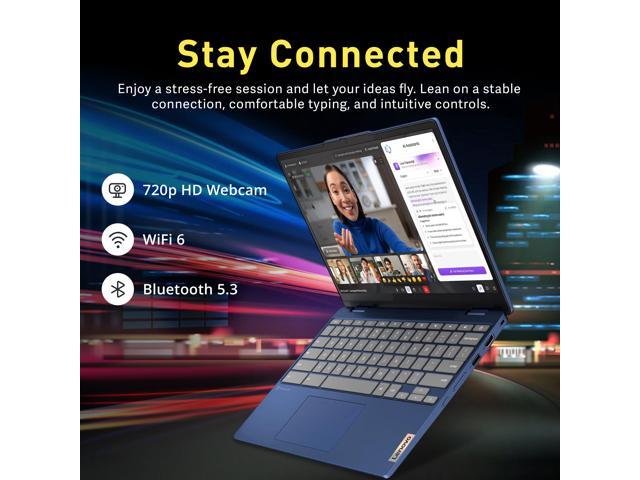 Lenovo IdeaPad 3i 12.2' 2K Touchscreen 2-in-1 Chromebook, Intel N100, 4GB RAM, 224GB Storage(64GB eMMC+160GB Docking Station Set), Intel UHD...