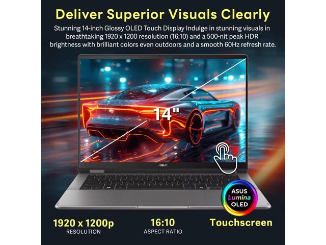 ASUS Vivobook Flip 14' OLED 2-in-1 Touchscreen laptop, Intel Ultra 7 256V, 16GB RAM, 2TB Storage (1TB SSD+1TB Docking Station Set), Intel Arc...
