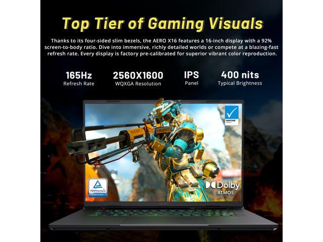 GIGABYTE AERO X16 16' WQXGA 165Hz Gaming Laptop, AMD Ryzen Al 7 350, 16GB DDR5, 2TB Storage(1TB SSD+1TB Docking Station Set), GeForce RTX 5060, RGB...