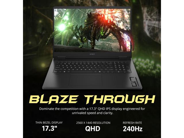 HP Omen 17.3' QHD 240Hz Gaming Laptop, AMD Ryzen AI 7 350, 32GB DDR5, 2TB Storage(1TB SSD+1TB Docking Station Set), GeForce RTX 5070, RGB Backlit...