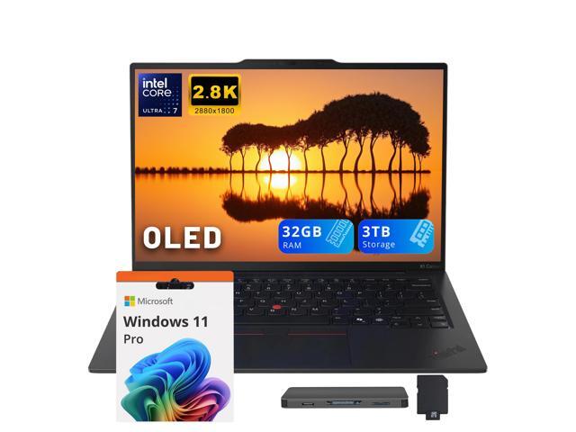 Lenovo ThinkPad X1 Carbon Gen 13 14' 2.8K OLED Laptop, Intel Ultra 7 258V, 32GB DDR5, 3TB Storage(2TB SSD+1TB Docking Station Set), Backlit...
