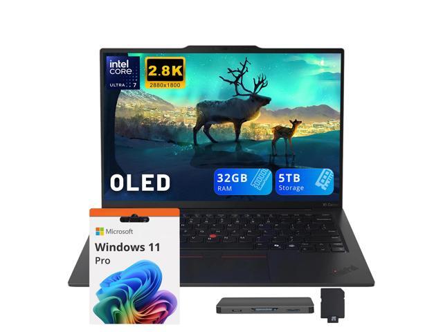 Lenovo ThinkPad X1 Carbon Gen 13 14' 2.8K OLED Laptop, Intel Ultra 7 258V, 32GB DDR5, 5TB Storage(4TB SSD+1TB Docking Station Set), Intel Arc 140V,...