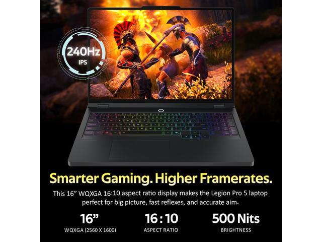 Lenovo Legion Pro 5i 16' WQXGA 240Hz Gaming Laptop, Intel i7-14650HX, 32GB DDR5, 2TB Storage(1TB SSD+1TB Docking Station), GeForce RTX 5060, RGB...