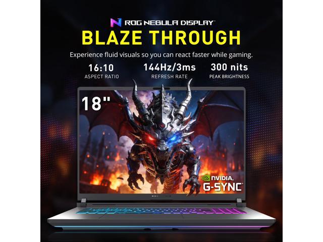 ASUS ROG Strix G18 18' WUXGA 144Hz Gaming Laptop, Intel i9-14900HX, 32GB DDR5, 3TB Storage(2TB SSD+1TB Docking Station), GeForce RTX 5070, RGB...