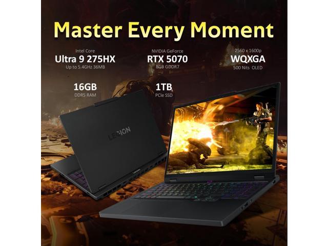 Lenovo Legion 5 15.1' WQXGA OLED 165Hz Gaming Laptop, Intel Core Ultra 9 275HX, 16GB DDR5, 2TB Storage(1TB SSD+1TB Docking Station Set), GeForce...