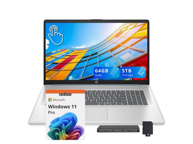 HP 17.3' HD+ Touchscreen Laptop, Intel Ultra 7 255U, 64GB RAM, 5TB Storage (4TB SSD+1TB Docking Station Set), Intel Graphics, Numeric Keypad,...
