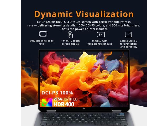 HP OmniBook Ultra Flip 14' 3K 2-in-1 Touchscreen Laptop, Intel Core Ultra 7 256V, 16GB RAM, 5TB Storage(4TB SSD+1TB Docking Station), Intel Arc...