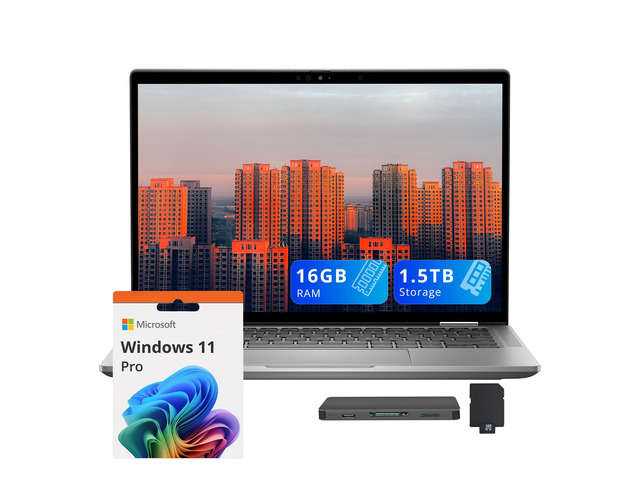 Dell Latitude 7450 14' FHD+ Lightweight Business Laptop, Intel Core Ultra 7 165H, 16GB RAM, 1.5TB Storage (512GB SSD+1TB Docking Station), Backlit...