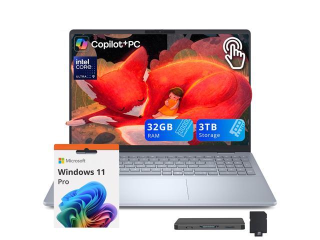 Dell Plus 16' FHD+ Touchscreen Laptop, Intel Ultra 9 288V, 32GB RAM, 3TB Storage (2TB SSD+1TB Docking Station), Intel Arc Graphics, Backlit.