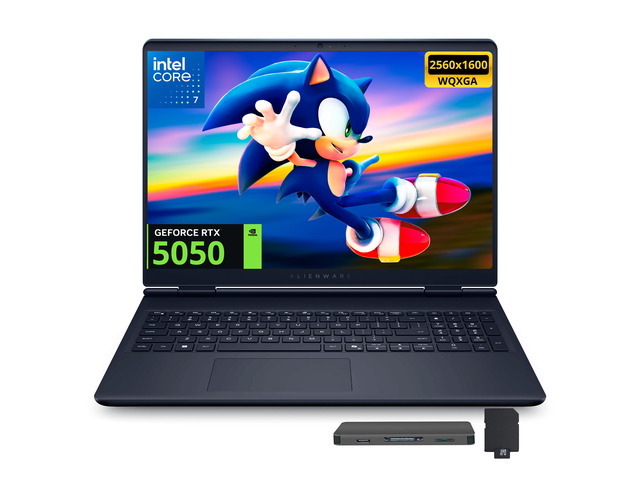 Dell Alienware Aurora 16 16' WQXGA 120Hz Gaming Laptop, Intel Core 7 240H, 16GB DDR5, 2TB Storage(1TB SSD+1TB Docking Station Set), GeForce RTX...