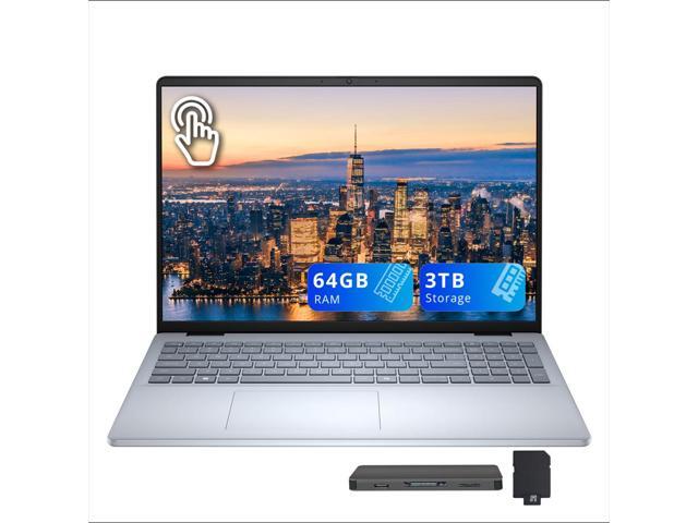 Dell 16' FHD+ Touchscreen Laptop, Intel Core 7 150U, 64GB RAM, 3TB Storage (2TB SSD+1TB Docking Station), Intel UHD Graphics, Backlit Keyboard,.