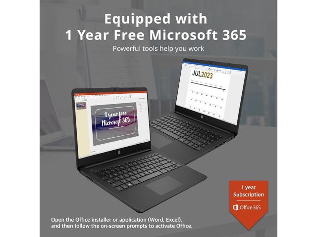 HP Stream 14' HD BrightView Laptop, Intel Celeron N4120, 8GB RAM, 64GB eMMC, Intel UHD Graphics, 720p Webcam, 1 Year Office 365, Black, Win 11 S,...