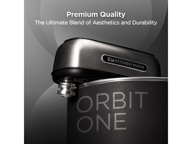 Kitchen Mama Orbit One Stainless Steel Rechargeable Can Opener: Hands-free Operation, USB-C Charging, Automatic Shut-off, Smooth-edge Cutting,...