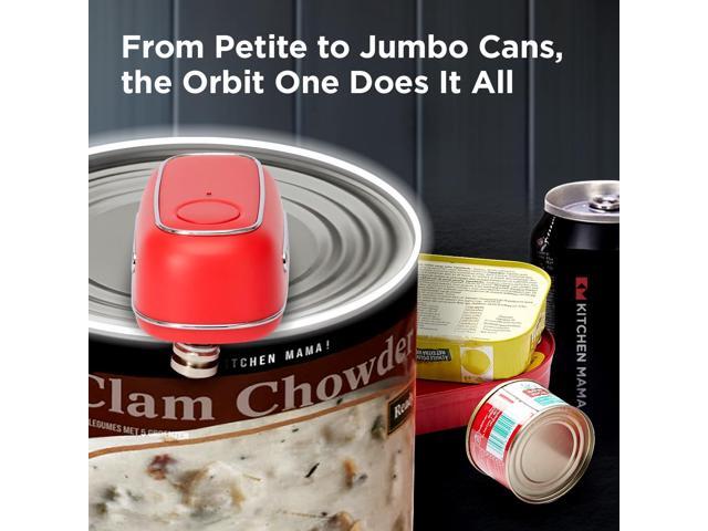 Kitchen Mama Orbit One Rechargeable Can Opener: Hands-Free, USB-C Charging, Auto Shut-Off, Smooth Edge, Professional Blade for Large Cans, with...