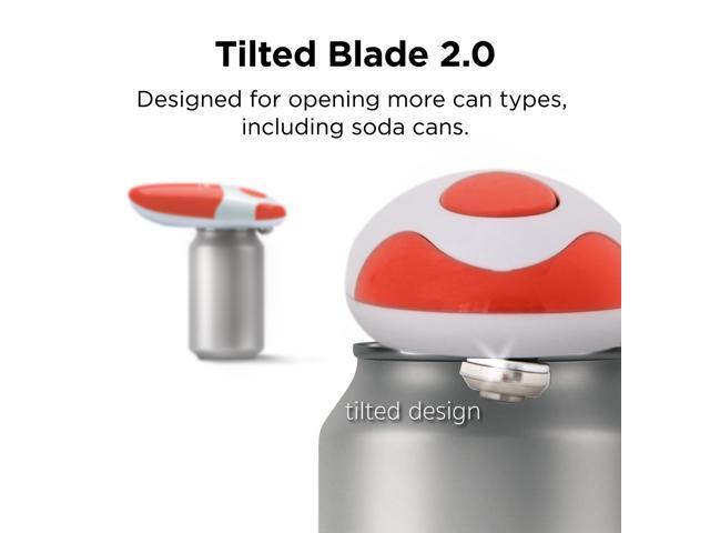Kitchen Mama Electric Can Opener 2.0: Upgraded Blade Opens Any Can Shape - No Sharp Edge, Food-Safe, Handy with Lid Lift, Battery Operated Handheld...