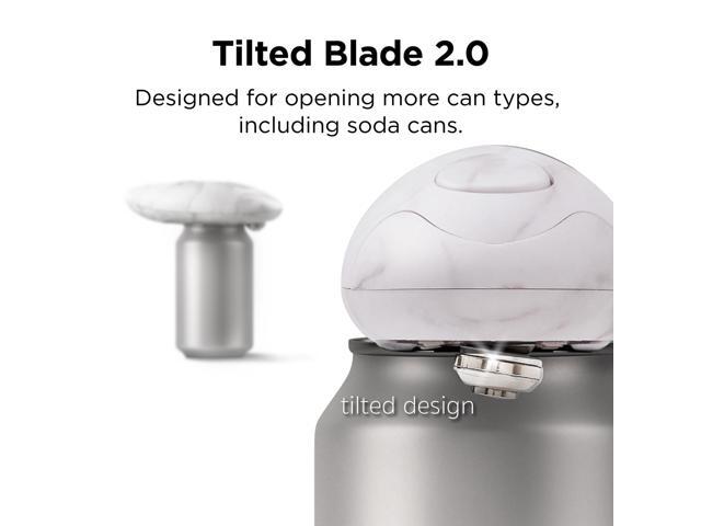 Kitchen Mama Electric Can Opener 2.0: Upgraded Blade Opens Any Can Shape - No Sharp Edge, Food-Safe, Handy with Lid Lift, Battery Operated Handheld...