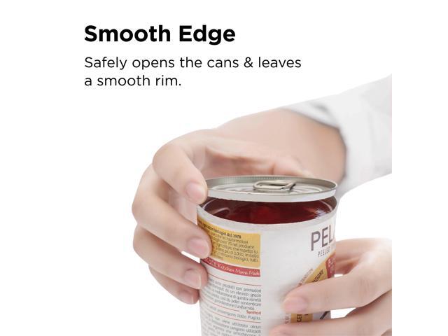 Kitchen Mama Electric Can Opener 2.0: Upgraded Blade Opens Any Can Shape - No Sharp Edge, Food-Safe, Handy with Lid Lift, Battery Operated Handheld...