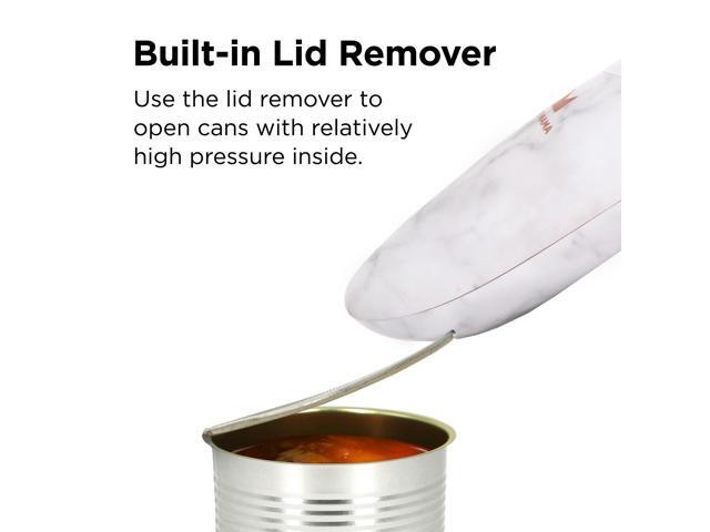 Kitchen Mama Electric Can Opener 2.0: Upgraded Blade Opens Any Can Shape - No Sharp Edge, Food-Safe, Handy with Lid Lift, Battery Operated Handheld...