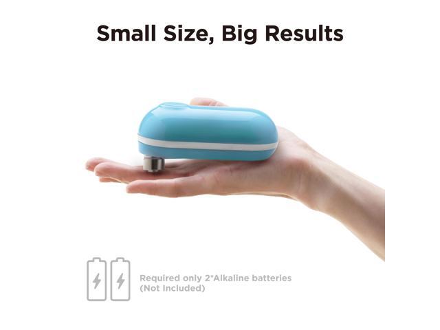 Kitchen Mama Mini Electric Can Opener: Open Your Cans with A Simple Push of Button - No Sharp Edge, Food Safe and Battery Operated Cute Opener(Blue)