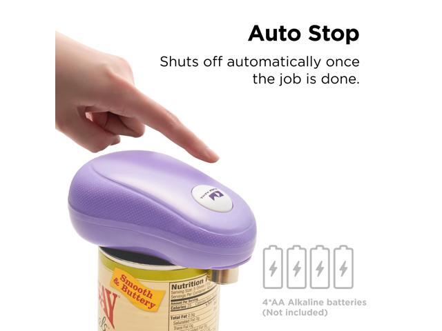 Kitchen Mama One Touch can Opener: Open cans with Simple Press of A Button - Auto Stop As Task completes, Ergonomic, Smooth Edge, Food-Safe,...