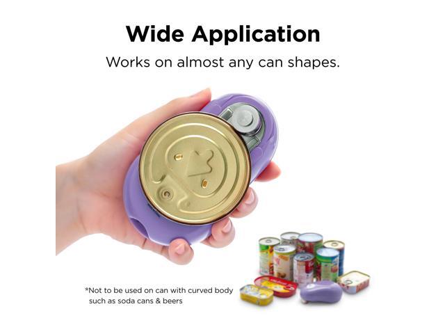 Kitchen Mama One Touch can Opener: Open cans with Simple Press of A Button - Auto Stop As Task completes, Ergonomic, Smooth Edge, Food-Safe,...
