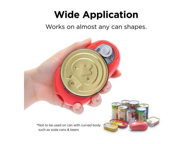 Kitchen Mama One Touch Can Opener: Open Cans with Simple Press of A Button - Auto Stop As Task Completes, Ergonomic, Smooth Edge, Food-Safe,...