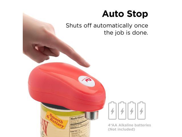 Kitchen Mama One Touch Can Opener: Open Cans with Simple Press of A Button - Auto Stop As Task Completes, Ergonomic, Smooth Edge, Food-Safe,...
