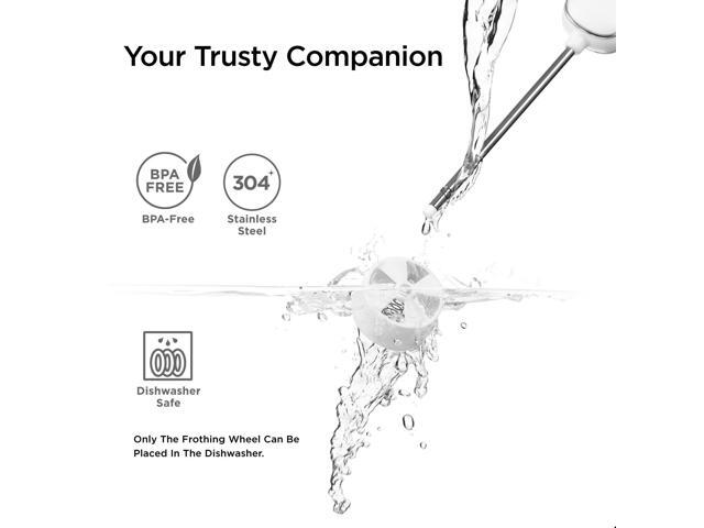 Kitchen Mama Electric Milk Frother Handheld - Mini Drink Mixer & Cold Foam Maker, Frother Wand for Coffee, Cappuccino, Lattes, Protein Powder...