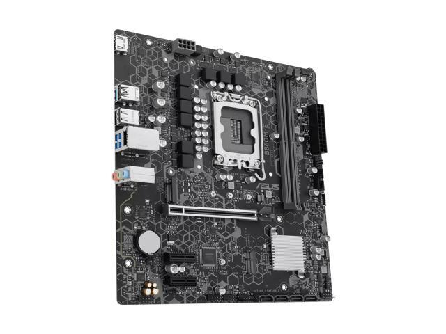 ASUS B860M-E Intel B860 (LGA1851) mATX motherboard, PCIe 4.0, PCIe 5.0 M.2 slots, M.2 WIFI slot, DDR5, Realtek 2.5Gb Ethernet, HDMI, SATA 6 Gbps,...