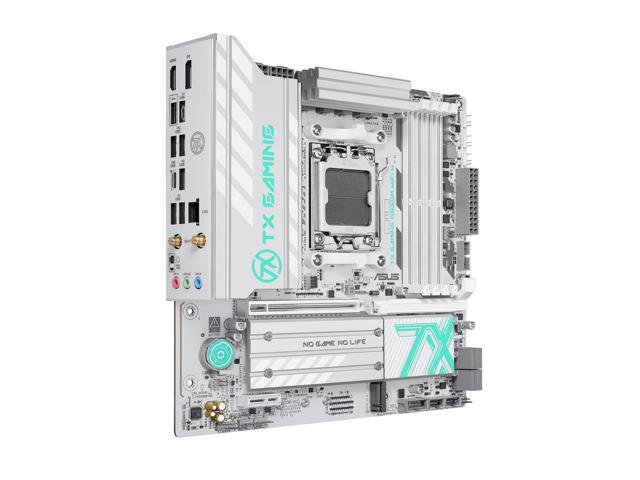 ASUS TX GAMING B850M WIFI W AMD AM5 mATX Motherboard, PCIe 5.0, WiFi 6, three M.2slots, SATA interface, M.2 interface (NVMe protocol),Aura Sync
