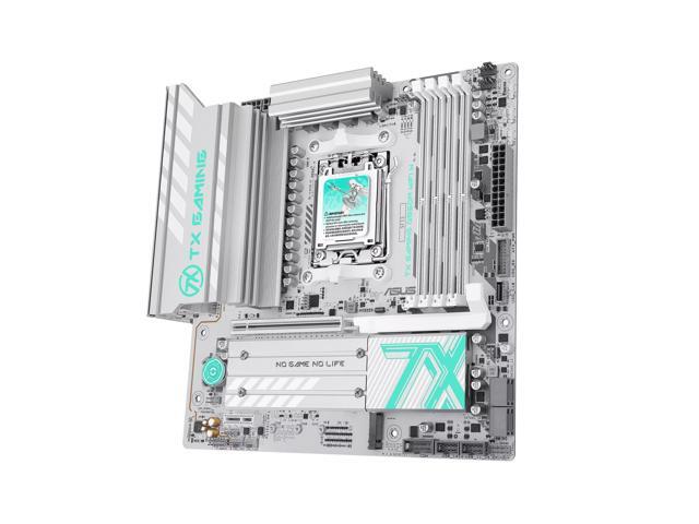 ASUS TX GAMING B850M WIFI W AMD AM5 mATX Motherboard, PCIe 5.0, WiFi 6, three M.2slots, SATA interface, M.2 interface (NVMe protocol),Aura Sync