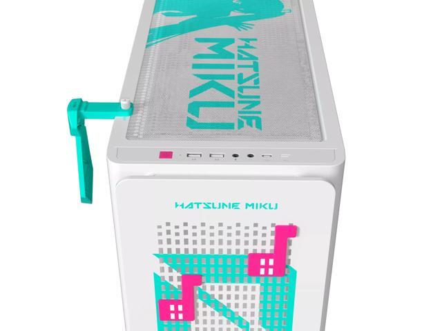 ASUS TX Gaming A23 Hatsune Miku Edition Micro ATX Computer Case with Custom Earphone Clip / Supports BTF Motherboards 360mm Water Cooling...