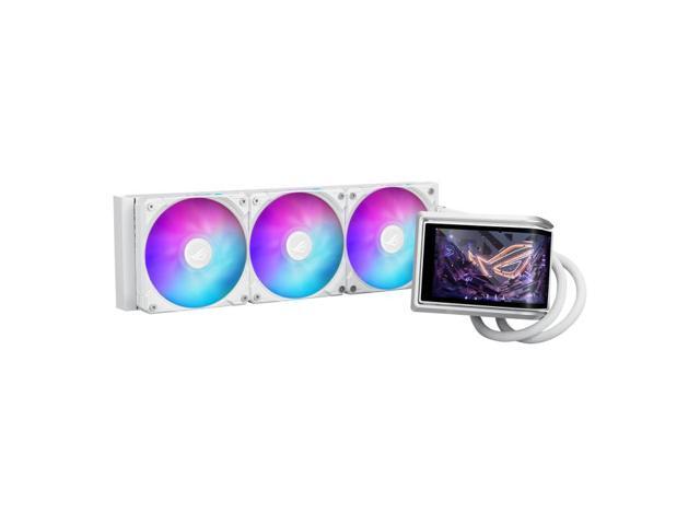 ASUS ROG RYUO IV 360 ARGB White Edition All-in-one AIO Liquid CPU Cooler, 400mm long water cooling tube, 3D visual effects, curved 6.67'' AMOLED...