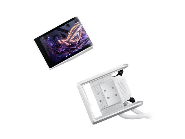 ASUS ROG RYUO IV 360 ARGB White Edition All-in-one AIO Liquid CPU Cooler, 400mm long water cooling tube, 3D visual effects, curved 6.67'' AMOLED...