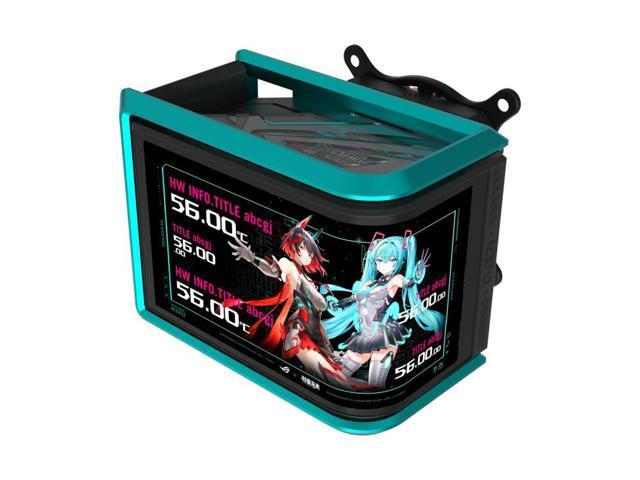 ASUS ROG RYUO IV 360 ARGB MIKU Edition All-in-one AIO Liquid CPU Cooler, 400mm long water cooling tube, 3D visual effects, curved 6.67'' AMOLED...