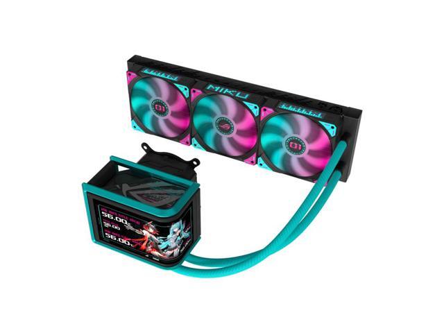 ASUS ROG RYUO IV 360 ARGB MIKU Edition All-in-one AIO Liquid CPU Cooler, 400mm long water cooling tube, 3D visual effects, curved 6.67'' AMOLED...